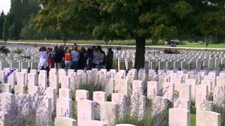 quotGoing Homequot on the Bagpipes at Tyne Cot Cemetery Belgium [upl. by Mord]