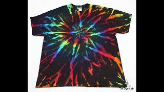 Tie Dye Reverse Spiral or Spirograph Tie Dye Shirt Using Jacquards deColourant [upl. by Durwyn382]