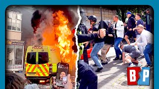 UK RIOTS EXPLODE Over Immigration Tensions [upl. by Linetta471]