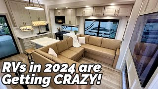 RVs in 2024 look like THIS NEW 2024 Brinkley Model G 3950 fifth wheel toy hauler [upl. by Aititel]