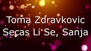 Toma Zdravkovic  Secas Li Se Sanja Tekst [upl. by Nylkoorb]