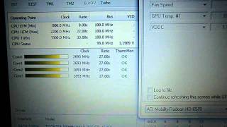 Intel 2720QM cpu stress test HP dv6 laptop [upl. by Wallack]