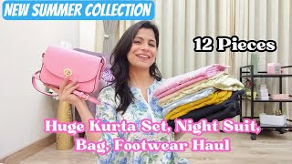 Best Kurta Set Haul l New Summer Collection 2024 l Night Suit Handbag Footwear l Dream Simple [upl. by Nylzaj]