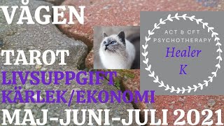 Vågen ♎️ MajJuniJuli 2021 Livsuppgift Kärlek Ekonomi Tarot  Medium K [upl. by Annaul]