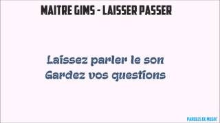 Paroles Laisser Passer  Maitre Gims [upl. by Sille862]