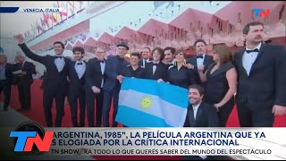 79° FESTIVAL DE CINE DE VENECIA Ovación para la película quotArgentina 1985quot con Ricardo DARÍN [upl. by Wetzell]