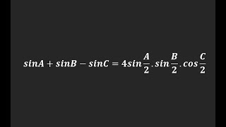 Prove that sinAsinBsinC4sin A2sin B2cos C2 [upl. by Aerbua]