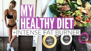 How To Eat Healthy  MY DIET  INTENSE FAT BURNING Workout [upl. by Aihsyt]