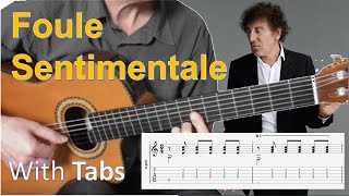 Foule sentimentale  Alain Souchon  Solo fingerstyle guitar [upl. by Torre]