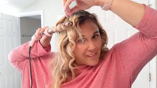 Bubble Wand Hair Curling Tutorial LANGE Le Perl [upl. by Katinka714]