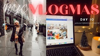 Vision boarding champagne  Saks Fifth and first snow flurry of the season  NYC VLOGMAS Day 10 [upl. by Sheena31]