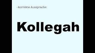 Korrekte Aussprache Kollegah [upl. by Drogin]