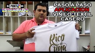 VINILO TEXTIL CASERO PROCESO PASO A PASO DE ESTAMPACIÓN [upl. by Noivax]