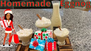 Easy Homemade Eggnog Recipe [upl. by Nosiddam270]