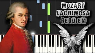 Mozart  Lacrimosa Requiem  Piano Tutorial Synthesia Download MIDI [upl. by Adnerol]