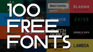 100 FREE FONTS [upl. by Celtic]