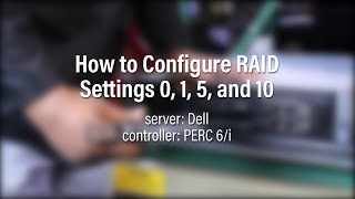 How to Configure RAID on a Dell using a PERC 6i [upl. by Alehtse]