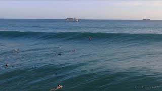 Ala Moana Bowls May 3 2023 First Real SW Swell 4K [upl. by Ayyidas]