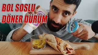 BOL SOSLU DÖNER DÜRÜM ASMR  TÜRKÇE ASMR YEMEK [upl. by Carry]