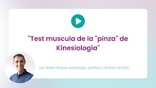 Test muscular de la pinza de kinesiologia [upl. by Enirtak]