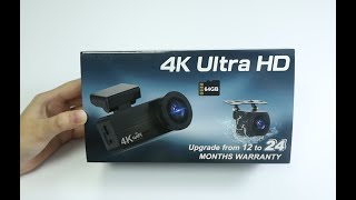 4k Dual Dash Cam Unboxing Video [upl. by Baruch414]