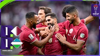 AsianCup2023  Quarterfinal  Qatar 1 3  2 1 Uzbekistan [upl. by Ahsenauq231]