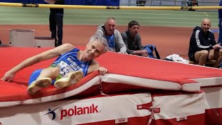 Dušan Prezelj SLO World Master Indoor Record High Jump M75 75  79 yo 153 cm Zagreb 2024 [upl. by Hedgcock]