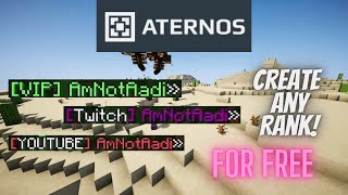 How To Add Ranks To Your AternosMinecraft Server  18  118  PowerRanks Tutorial [upl. by Nauqel372]