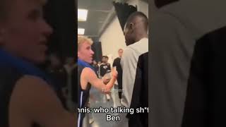 Ben Simmons and Dennis Schroeder get into it with a fan and his Dad nbahighlights beef [upl. by Babb549]