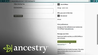 How to Download Your Tree from Ancestrycom  Ancestry [upl. by Ephraim354]