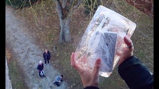 ¿PUEDE UN BLOQUE DE HIELO PROTEGER MI IPHONE DE UNA CAÍDA ASÍ Salva [upl. by Lark]