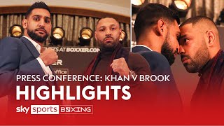 HEATED 😡Amir Khan vs Kell Brook  Press Conference Highlights [upl. by Ynafetse]