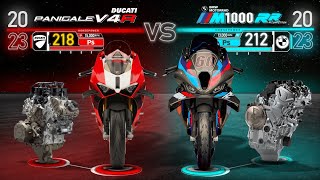 2023 Ducati Panigale V4R vs BMW M 1000 RR ┃Ultimate Superbike Comparison [upl. by Ellary748]