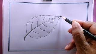 how to draw a leaf easyleaf drawing [upl. by Yliah]