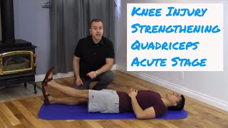 Acute Knee Injury Rehabilitation  Ask Dr Abelson [upl. by Ursula]