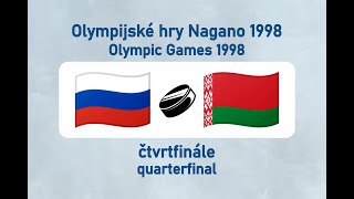 OH Nagano 1998 lední hokej RUSBLS čtvrtfinále [upl. by Dorrehs]