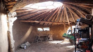 Off Grid Earthbag Workshop Part 40 Drainage And Cob Plaster Finished [upl. by Naihs870]