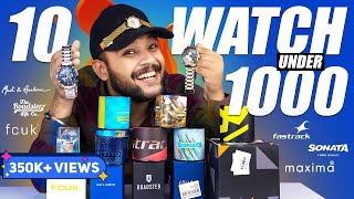 🔥 10 Best Budget Men Watches Haul Under 1000  Myntra Fastrack Watch Review 2023  ONE CHANCE [upl. by Sulrac342]