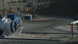 NASA SLS Booster Nozzle Plug Pieces Fly During Test [upl. by Assirahs927]