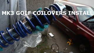 MK3 GOLF COILOVERS QUICK INSTALL [upl. by Suzy]