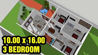 A124HOUSE MODEL DESIGN  1000 x 1600  3 BEDROOM [upl. by Maguire870]