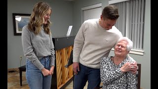 Blind woman stunned when Mat and Savanna Shaw show up and sing to her and her family [upl. by Cohleen]