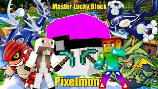 ĐẤU TRƯỜNG LUCKY BLOCK PIXELMON MASTER  CUỘC ĐẤU POKEMON HUYỀN THOẠI SIÊU VIP MINECRAFT [upl. by Udelle567]