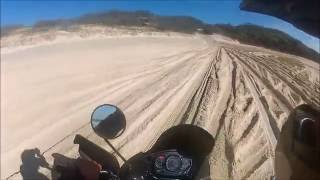 KLR 650 Fraser Island to Ngkala rocks [upl. by Airyt]