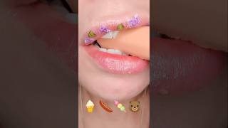 ASMR Satisfying Eating Emojis 🍦🌭🧸 asmr asmreating satisfying [upl. by Nonnahsal]