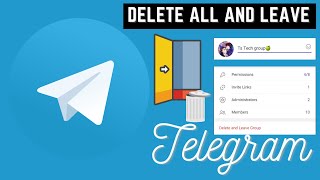 how to remove all member of telegram group and delete the group permanently  Telegram tips [upl. by Nevlin]