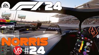 VR Cockpit 🏆 R24 Abu Dhabi GP 🏎️ Lando Norris McLaren 🏁F1®24 🏎️ Uncut [upl. by Aicenev]