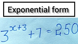 exponential form [upl. by Naitsyrk297]