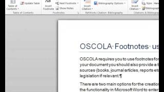 OSCOLA Word Footnotes [upl. by Atterys]