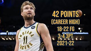 Domantas Sabonis CareerHigh 42 Points vs Utah Jazz Highlights 🔥  8 January 2022 Indiana Pacers [upl. by Ynnahc]